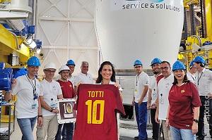 Francesco Totti's final Roma shirt wore on his farewell match was launched into space