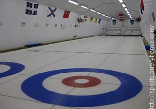 The playing surface of Curling or 'Curling Sheet' is a rectangular area of ice.