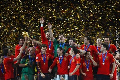 Spain win the final of FIFA World Cup 2010.