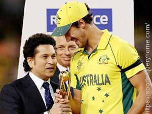 Mitchell Starc was awarded the player of the series award in the 2015 World Cup