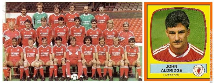 Football League Division One in season 1987-88. Liverpool were Champions with 90 points and John Aldridge was the highest goalscorer.